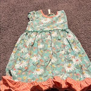 Matilda Jane Green Sundress with Flutter Sleeves and Crew Neck